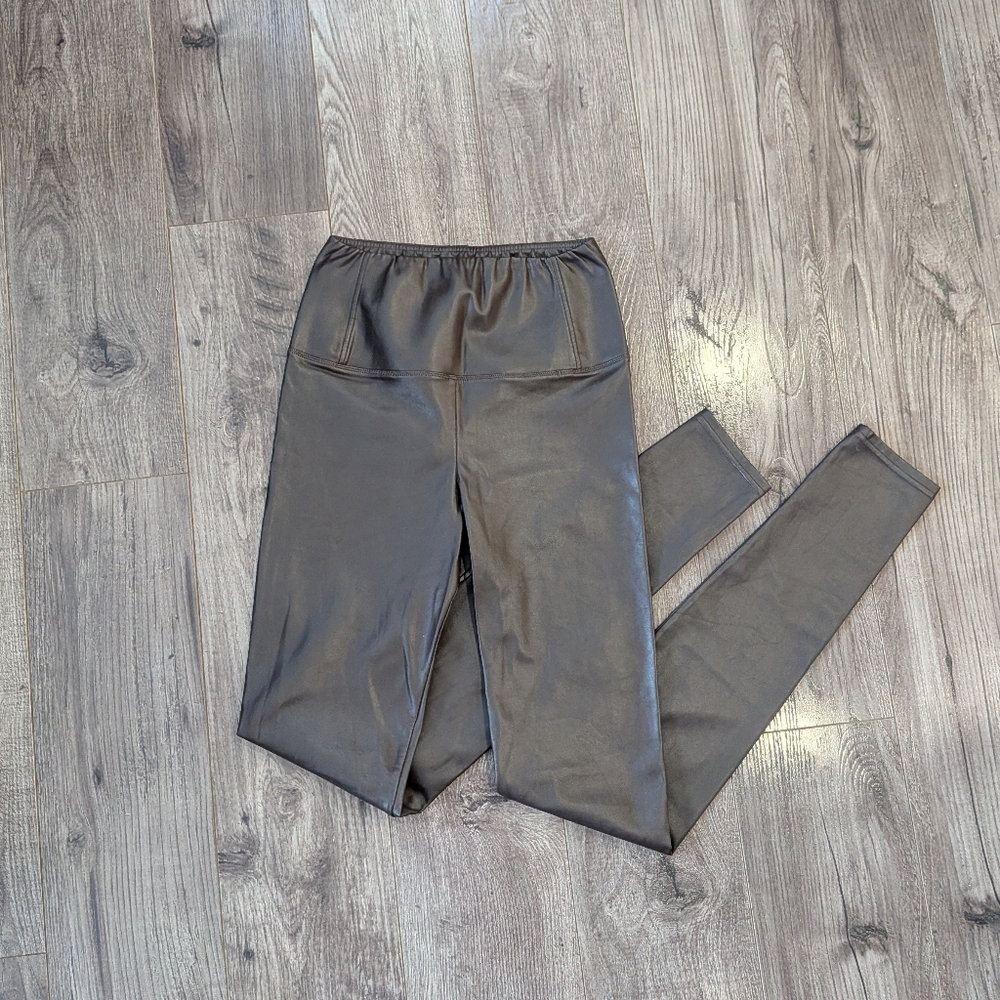 Aritzia Wilfred Free Brown Vegan Leather Women's Skinny Pant Leggings